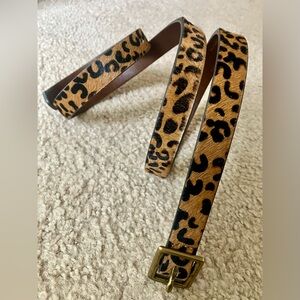 Anthropologie leopard leather belt 🤎 🐆